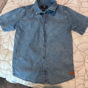 Bundle Denim Blue Kids Button Down Shirt